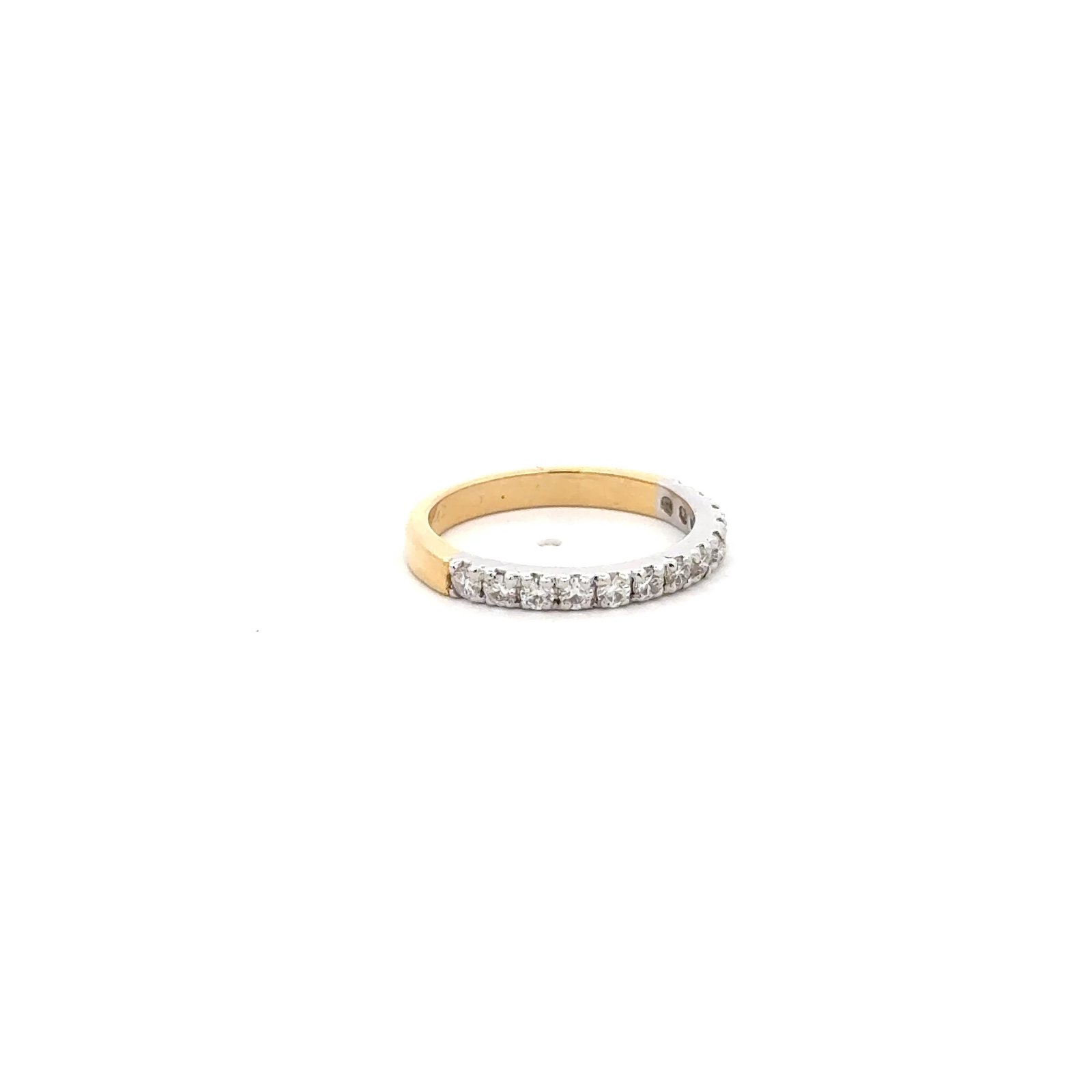 Band Ring In 14k Gold Round Brilliant Cut (0.51ct D.E.W) #SR646