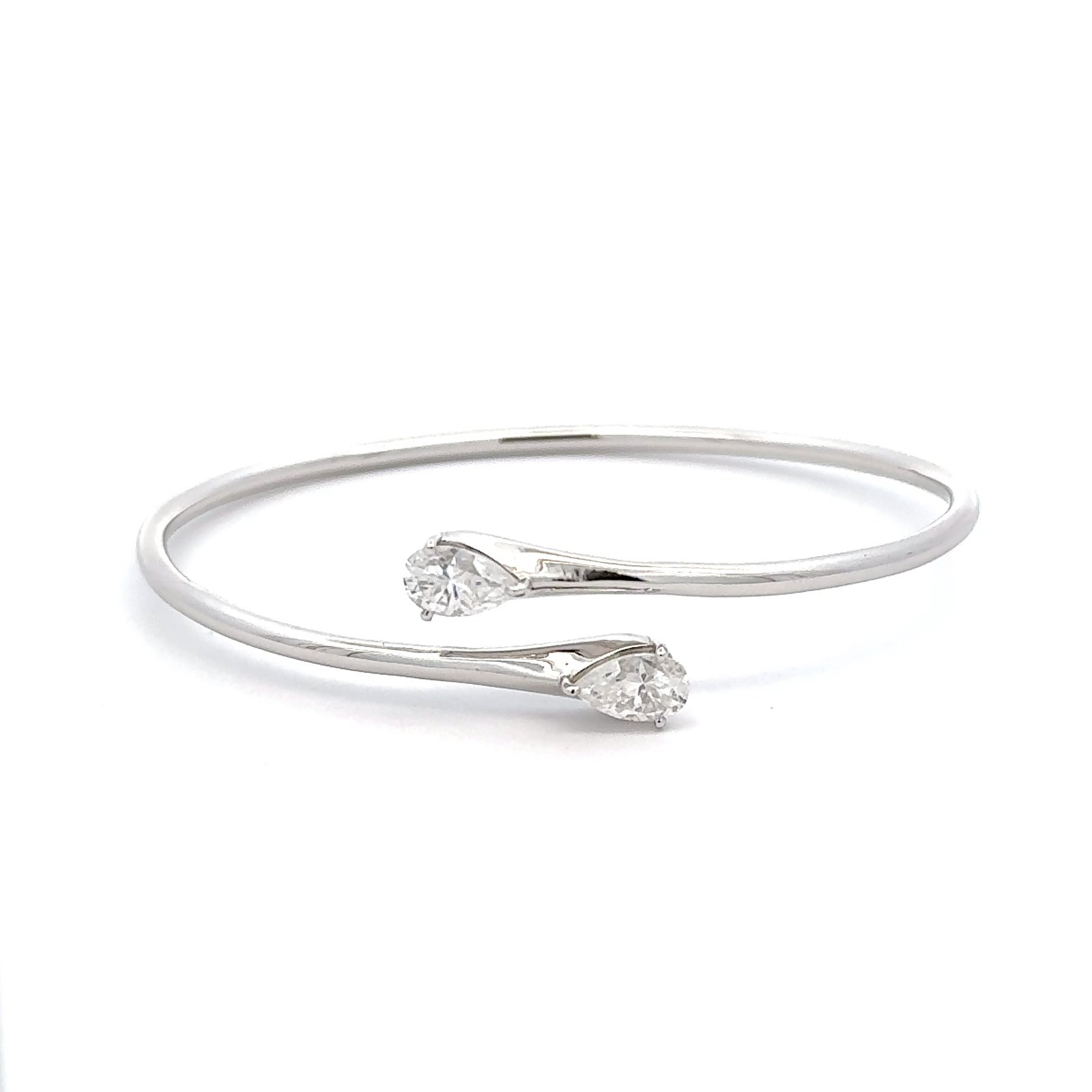 Pear Cut Moissanite (2.0CT D.E.W ) Bracelet In 14k Gold  #BR94