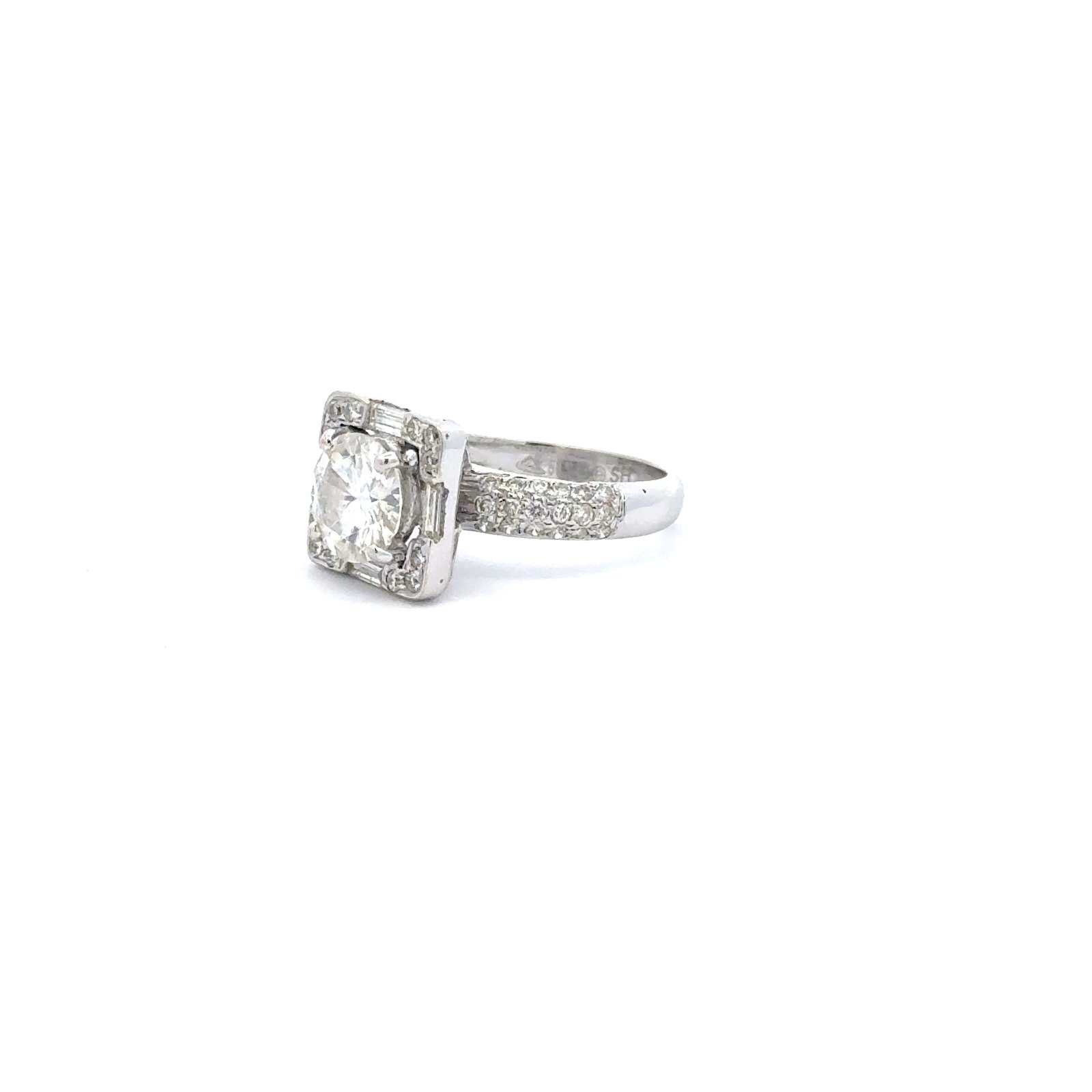 Solitaire Ring in 14k Gold Round Brilliant Cut (2.71ct D.E.W) #SR131